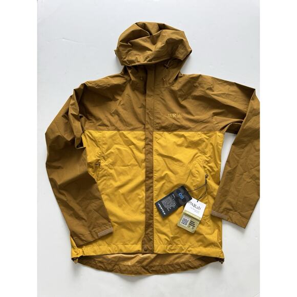 Rab Men's Downpour Eco Jacket Large Footprint Sahara - Picture 1 of 5